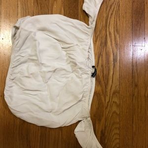 Brandy Melville White Off Shoulder Crop Top
